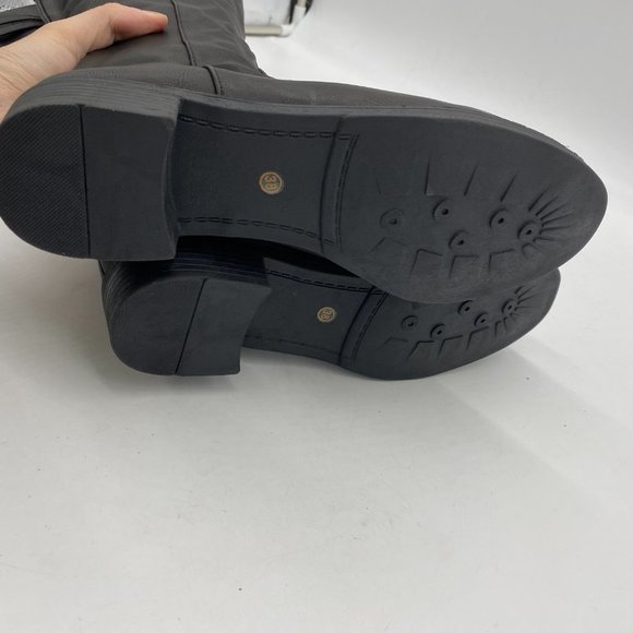 Women High Winter Riding Boots Round Toe Low Heel Dress Long Booties main image 4